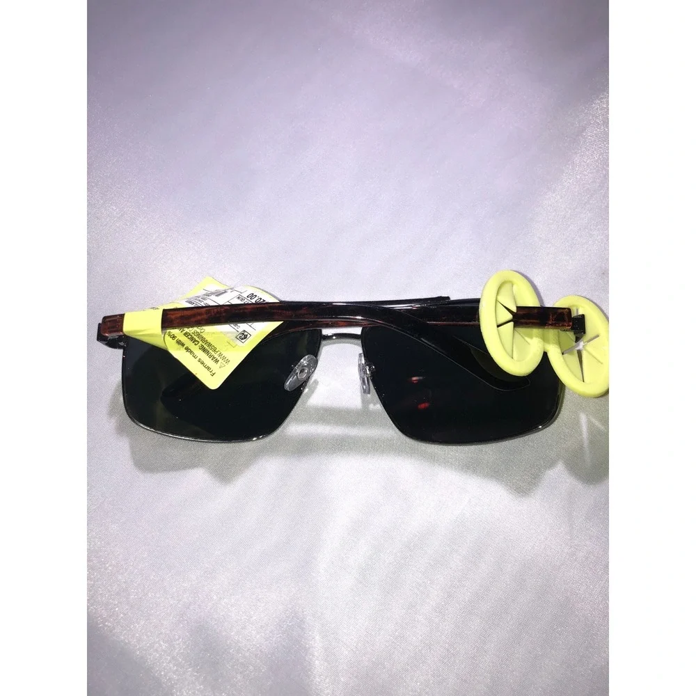All In Motion Polarized Sunglasses Gunmetal Square Aviator AIM-M 21 17 GUN NWT